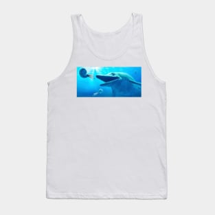 Ichthyosaurus hunting ammonites, illustration, (F033/6186) Tank Top